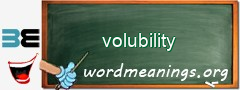 WordMeaning blackboard for volubility